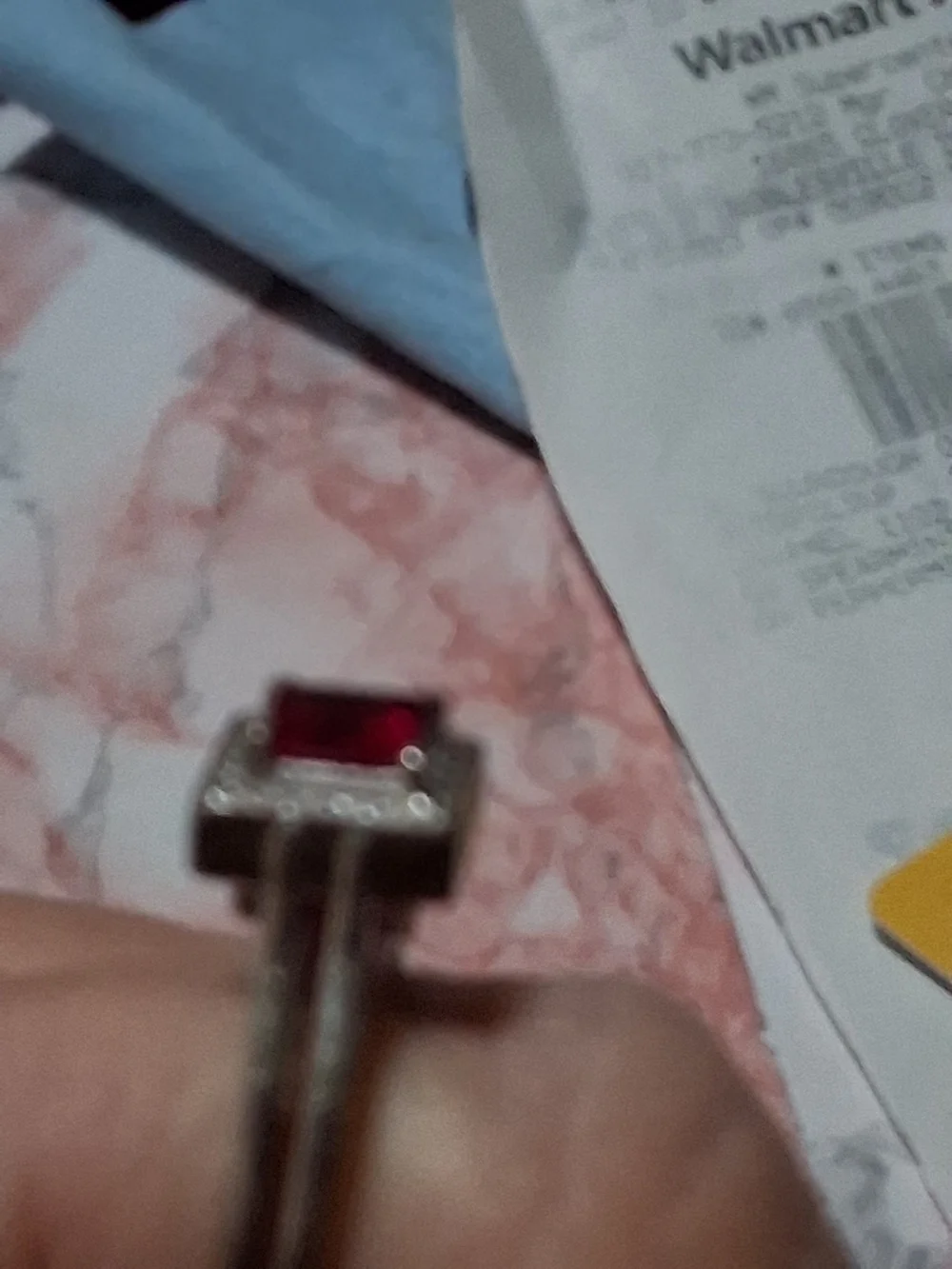 STS Be A BeautfopĺSilver Ring with Pink Square Gemstone
